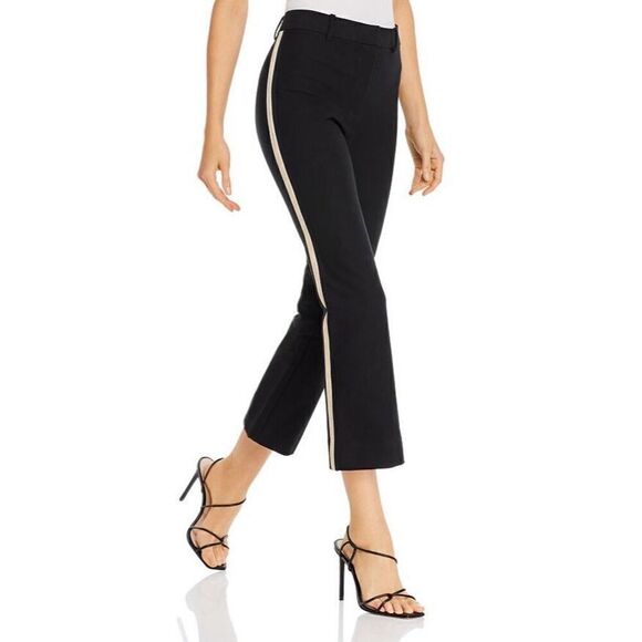 Derek Lam 10 Crosby Corinna Tuxedo-Stripe Cropped Pants Size 14 - Picture 2 of 7